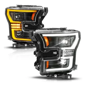 Anzo USA - 111630A FORD F-150 15-17 FULL LED PROJECTOR PLANK STYLE HEADLIGHTS