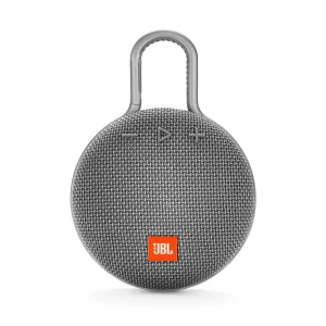 JBL Clip 3 Portable Bluetooth Speaker with Carabiner - Gray
