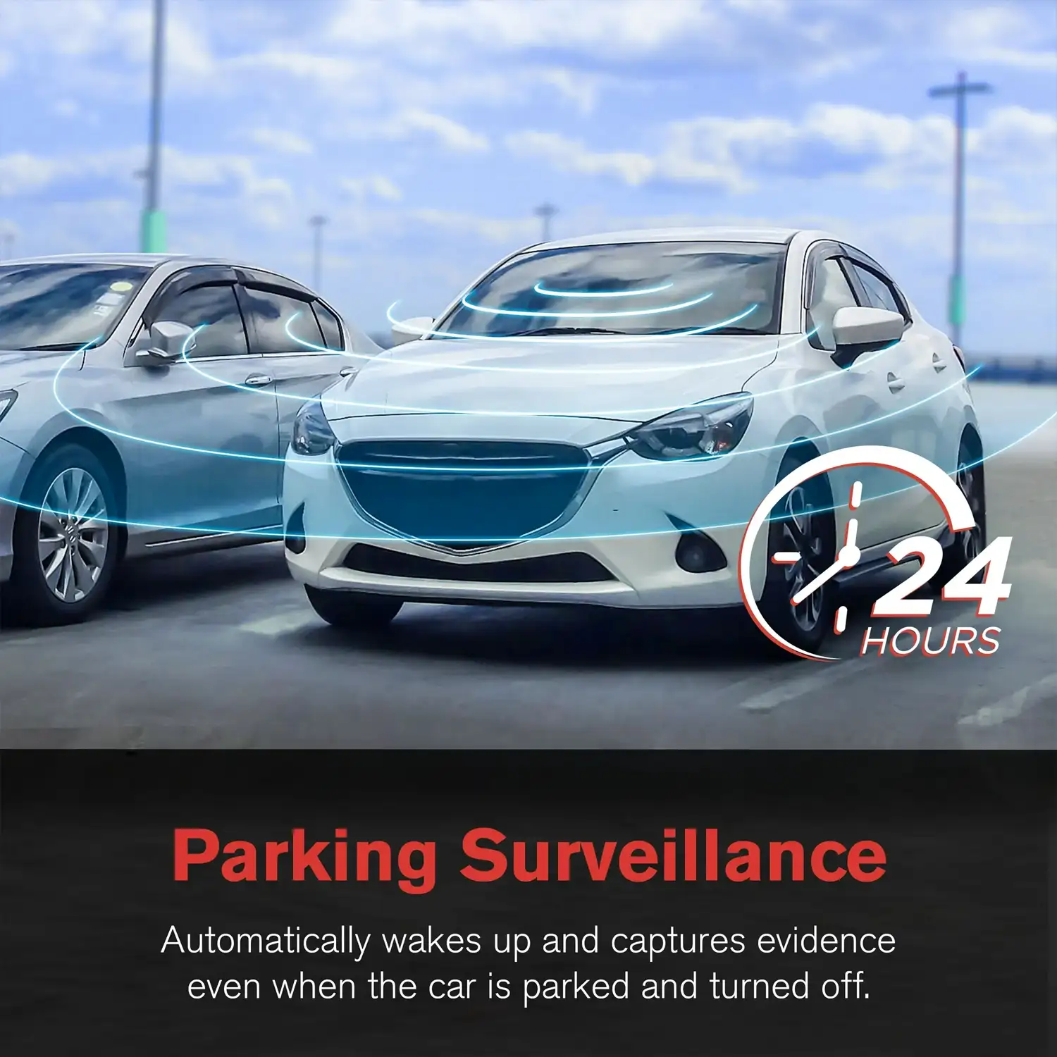 YADA 1080P Roadcam, Full-HD Day or Night, Smart G-sensor Recording 24_7, Motion Detection, SD Card Included, BT533146 - Image 3