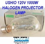 PAT/USHIO 120V 1000W HALOGEN PROJECTOR LAMP