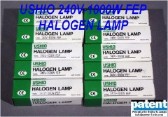 PAT/USHIO 240V-1000W FEP HALOGEN LAMP