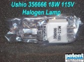 PAT/Ushio 356666 18W 115V Halogen Lamp