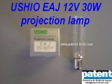 PAT/USHIO EAJ 12V 30W projection lamp