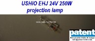 PAT/USHIO EHJ 24V 250W projection lamp