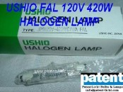 PAT/USHIO FAL 120V 420W HALOGEN LAMP