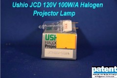 PAT/Ushio JCD 120V 100W/A Halogen Projector Lamp