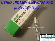 PAT/USHIO JPD120V-650WC/UA FAD projection lamp
